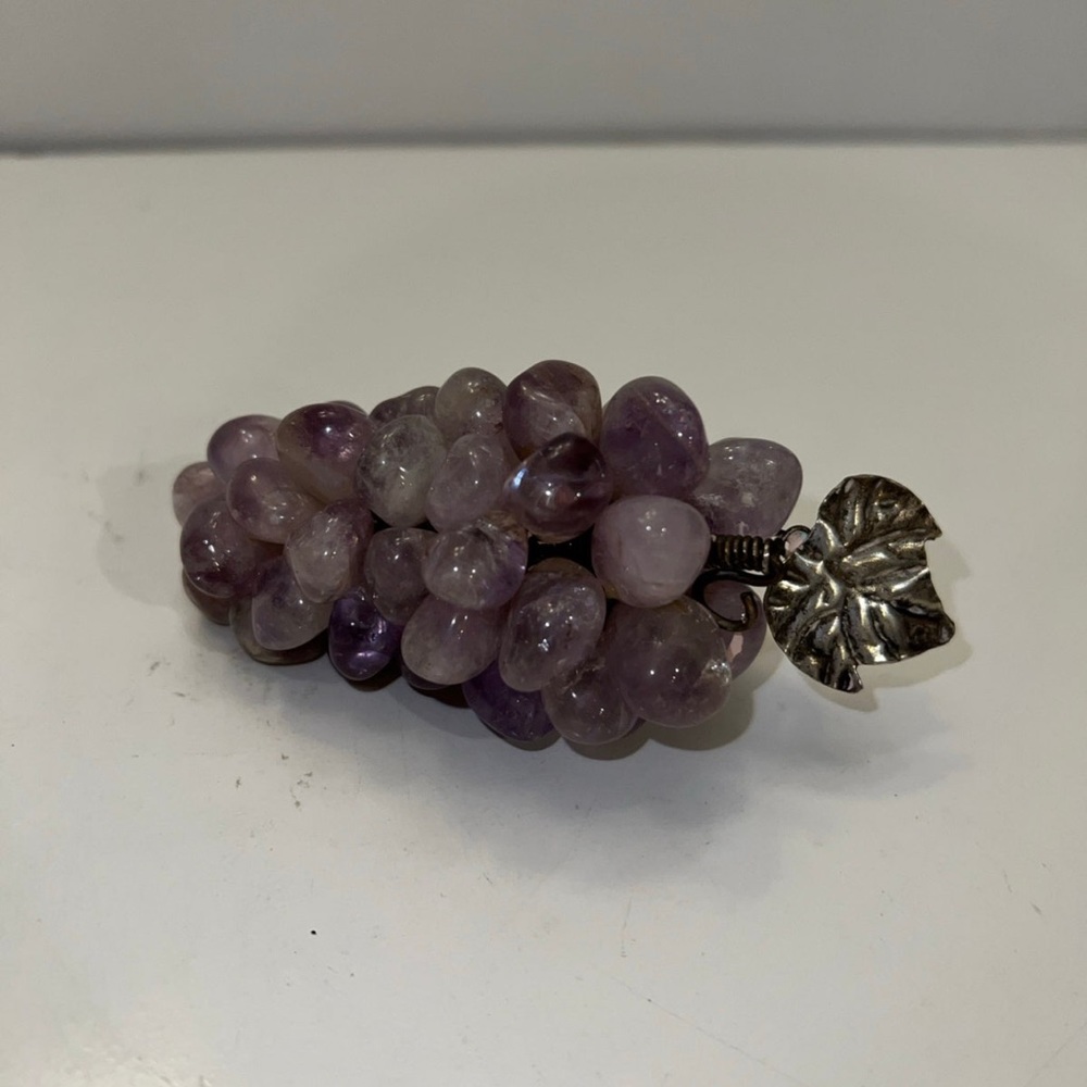 Vintage AMETHYST Cluster of Purple Grapes